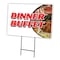 Signmission Dinner Buffet Yard Sign & Stake outdoor plastic coroplast window, C-1824-DS-Dinner Buffet C-1824-DS-Dinner Buffet - alternate 1